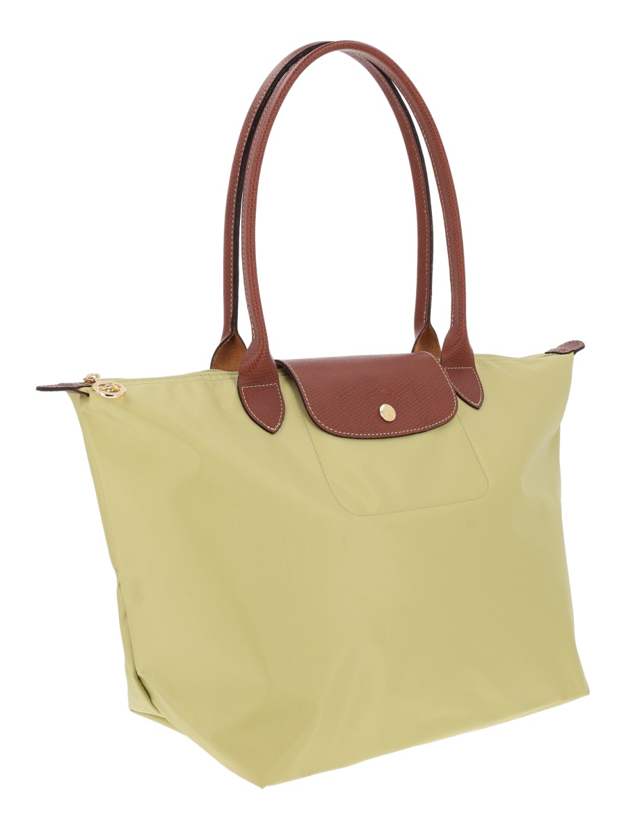 Longchamp Light Yellow Le Pliage Structured Polyamide Tote Bag Neutraal