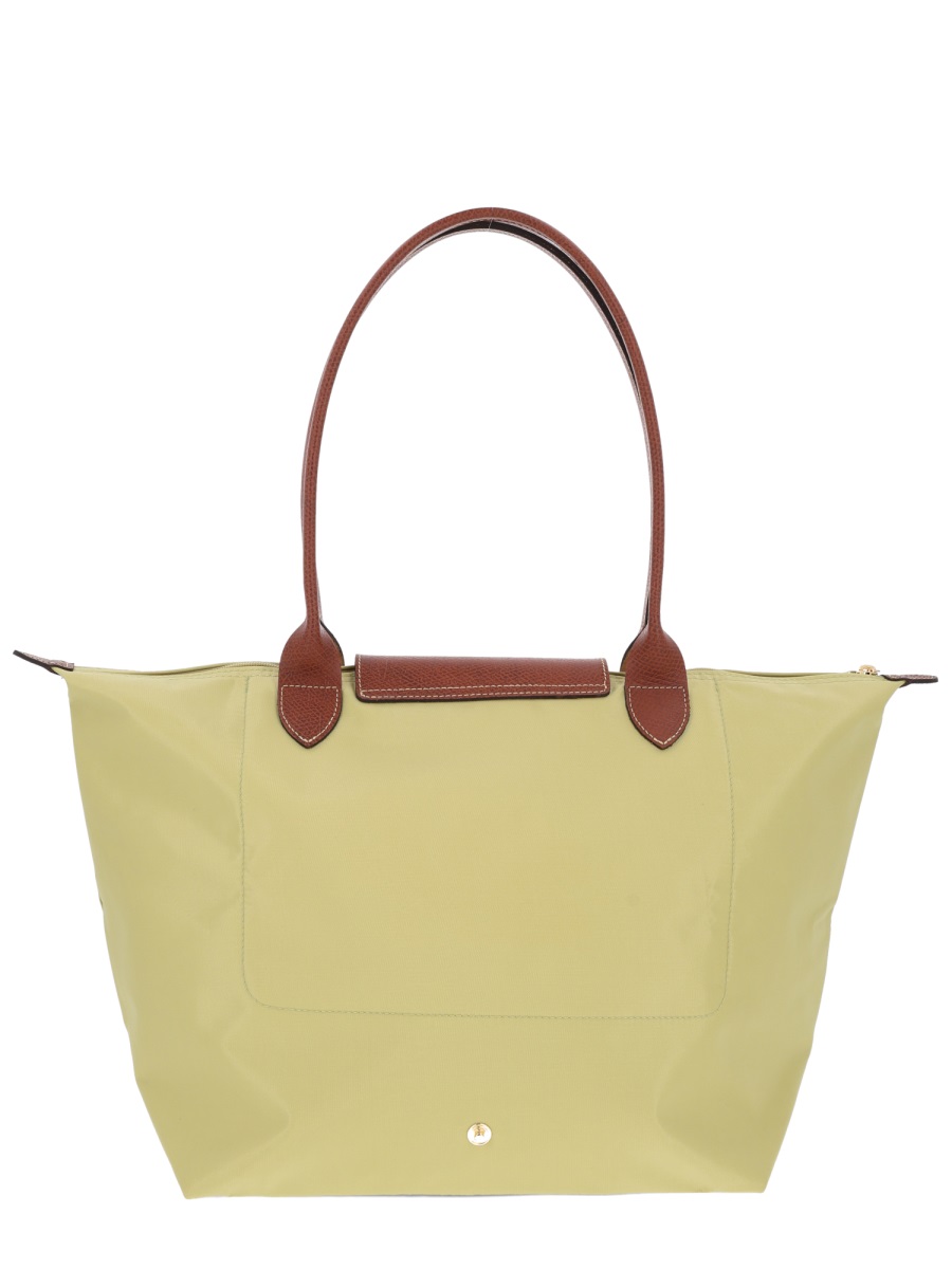 Longchamp Light Yellow Le Pliage Structured Polyamide Tote Bag Neutraal