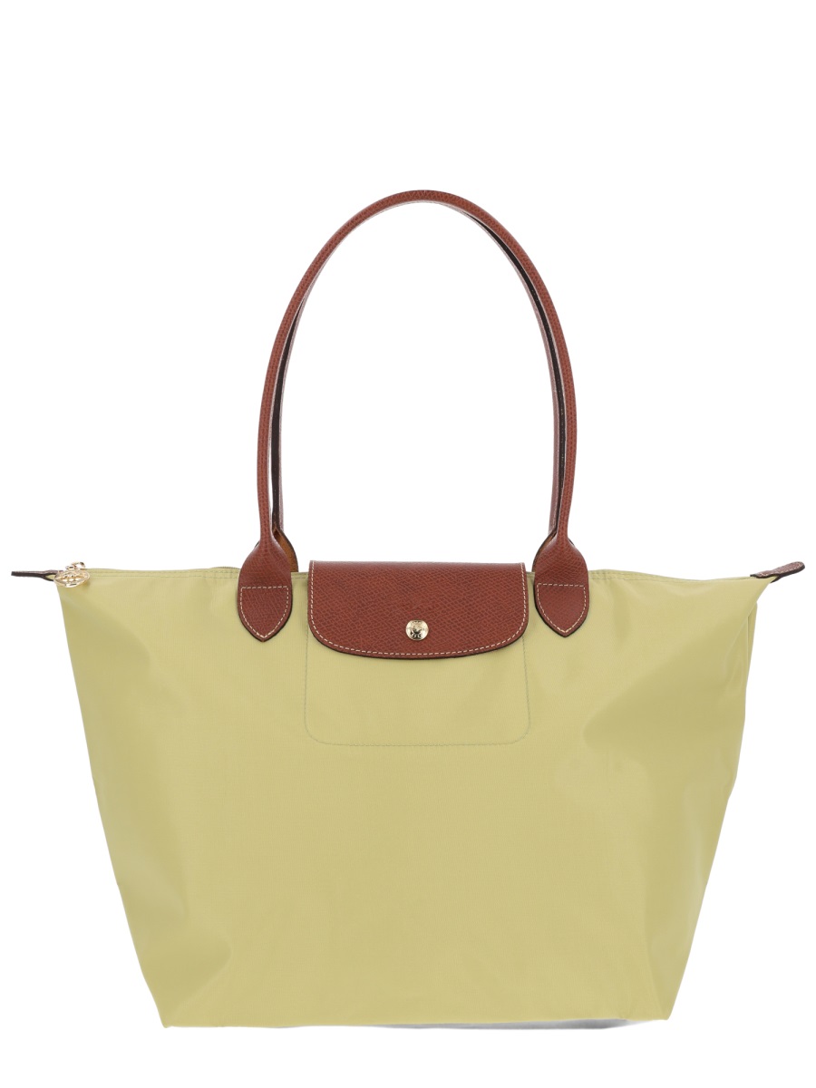 Longchamp Light Yellow Le Pliage Structured Polyamide Tote Bag Neutraal