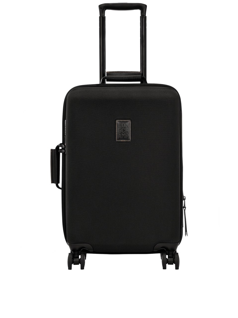Longchamp Compact Square Black Suitcase with Telescopic Handle Zwart