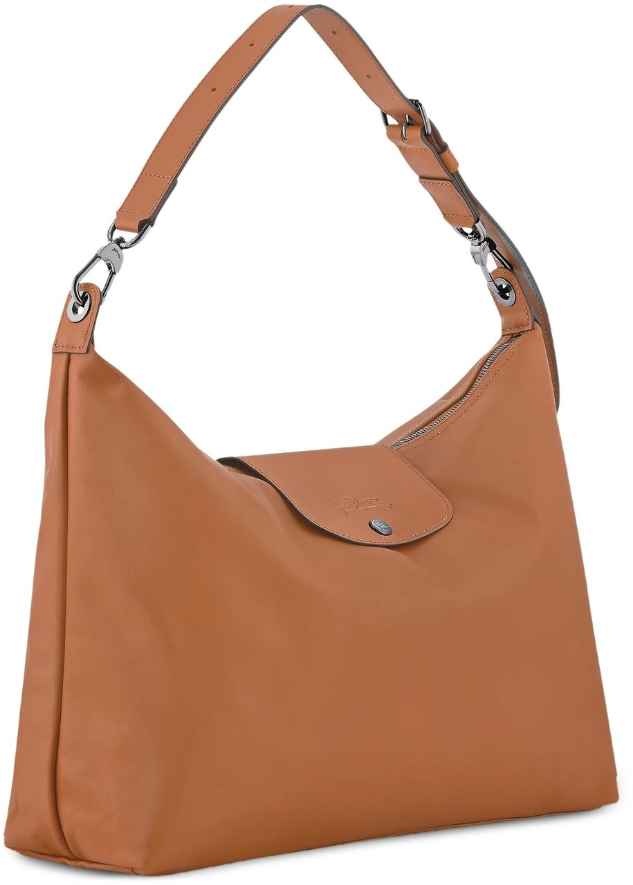 Longchamp Rectangular Brown Shoulder Bag With Adjustable Strap Bruin