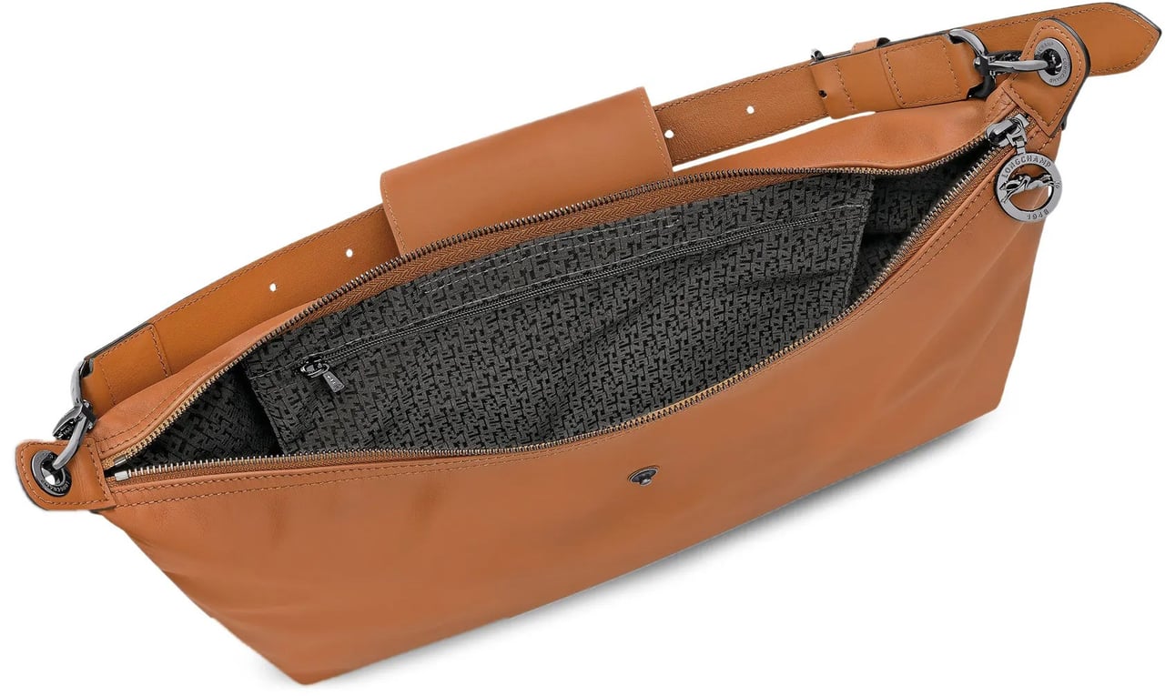 Longchamp Rectangular Brown Shoulder Bag With Adjustable Strap Bruin
