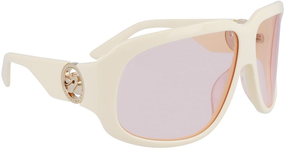 Longchamp White Acetate Sunglasses Wit