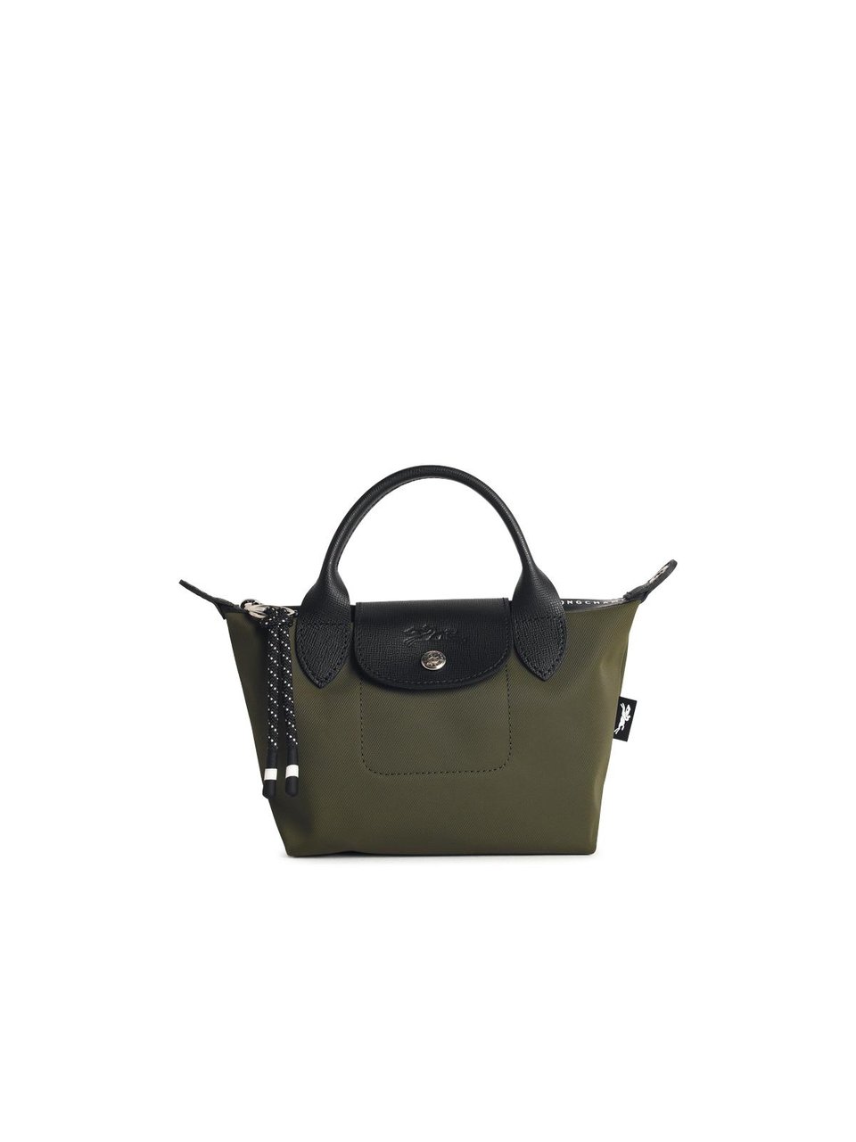 Longchamp Kaki 'Xs Le Pliage Energy' Recycled Tela Bag Grijs