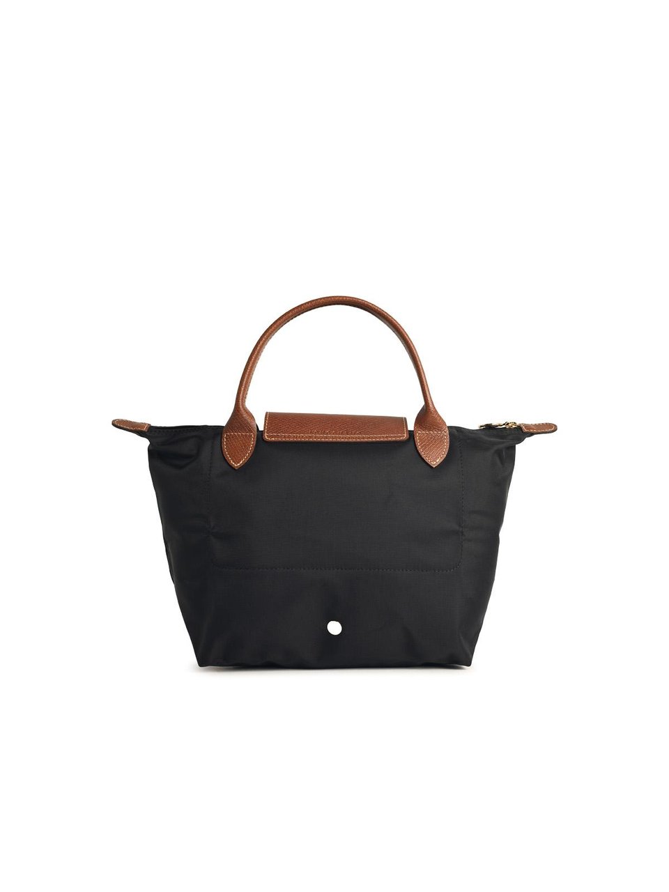 Longchamp Black Recycled Tela 'S Le Pliage Original' Handle Bag Zwart