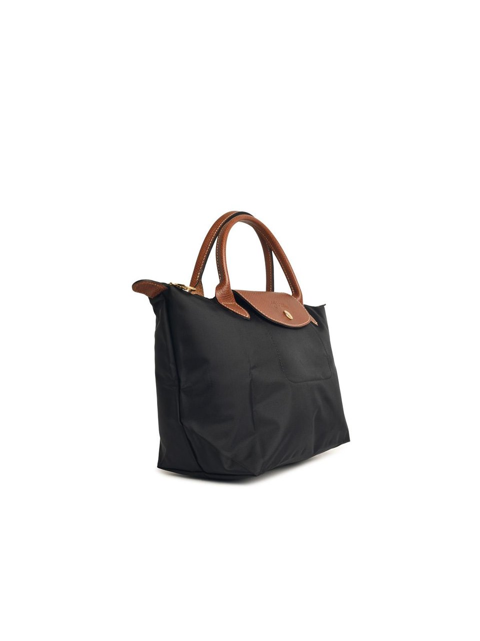 Longchamp Black Recycled Tela 'S Le Pliage Original' Handle Bag Zwart