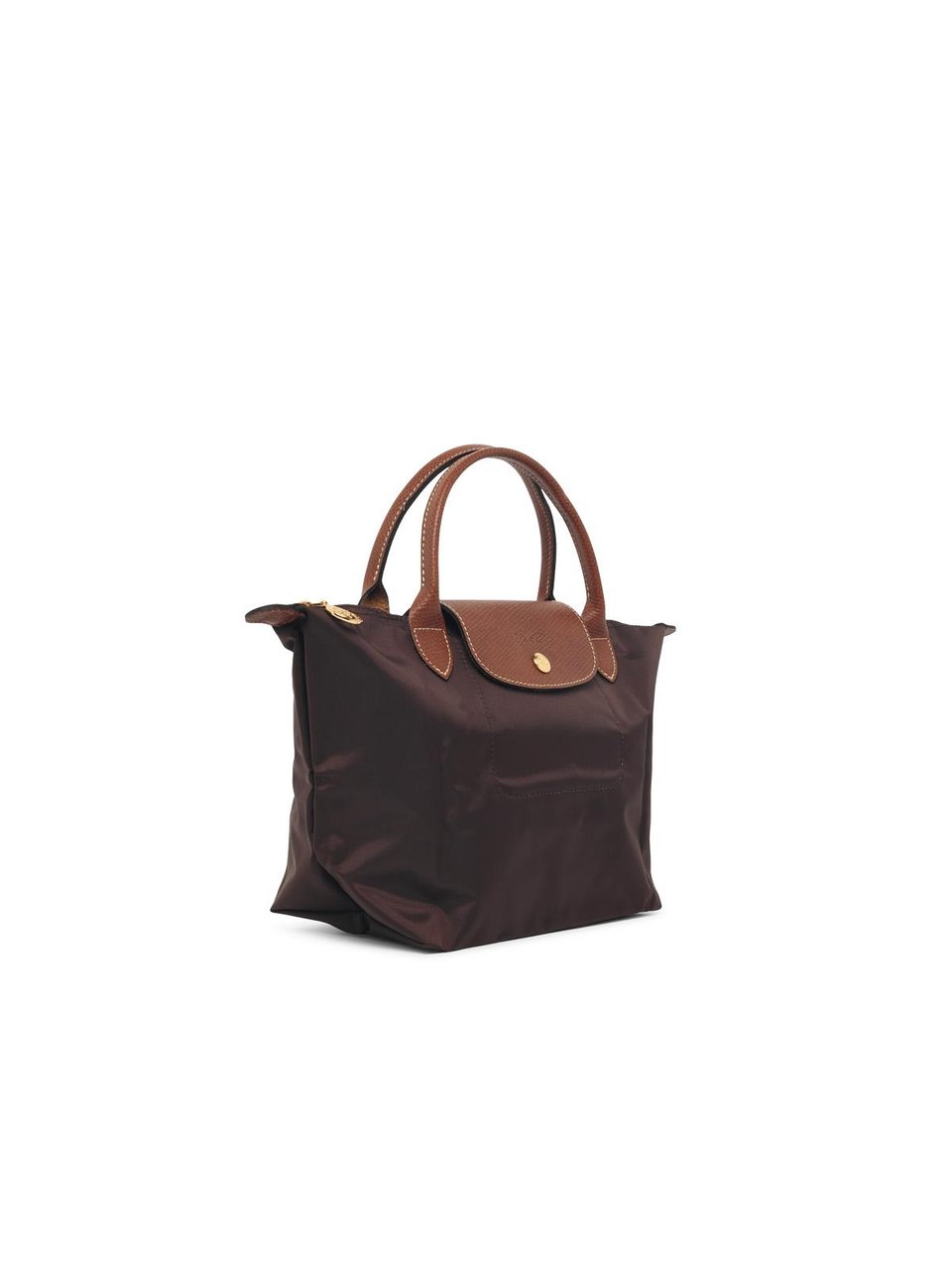 Longchamp Compact Rectangular Bag with Double Handles and Signature Flap Zwart
