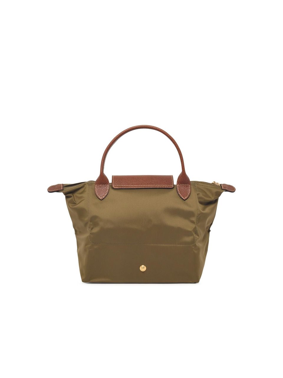 Longchamp Tote Bag with 'S Le Pliage Original' Handle in Smooth Fabric Bruin