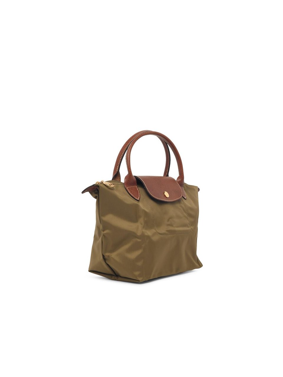 Longchamp Tote Bag with 'S Le Pliage Original' Handle in Smooth Fabric Bruin