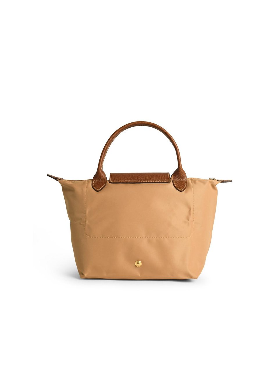 Longchamp Suede Recycled Tela 'S Le Pliage Original' Handle Bag Bruin