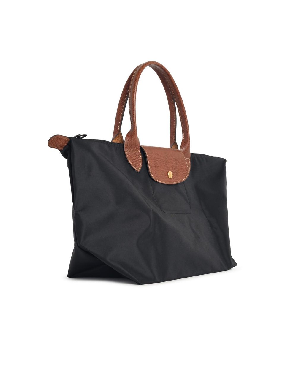 Longchamp Bag With Black Tela 'L Le Pliage Original' Handle Zwart