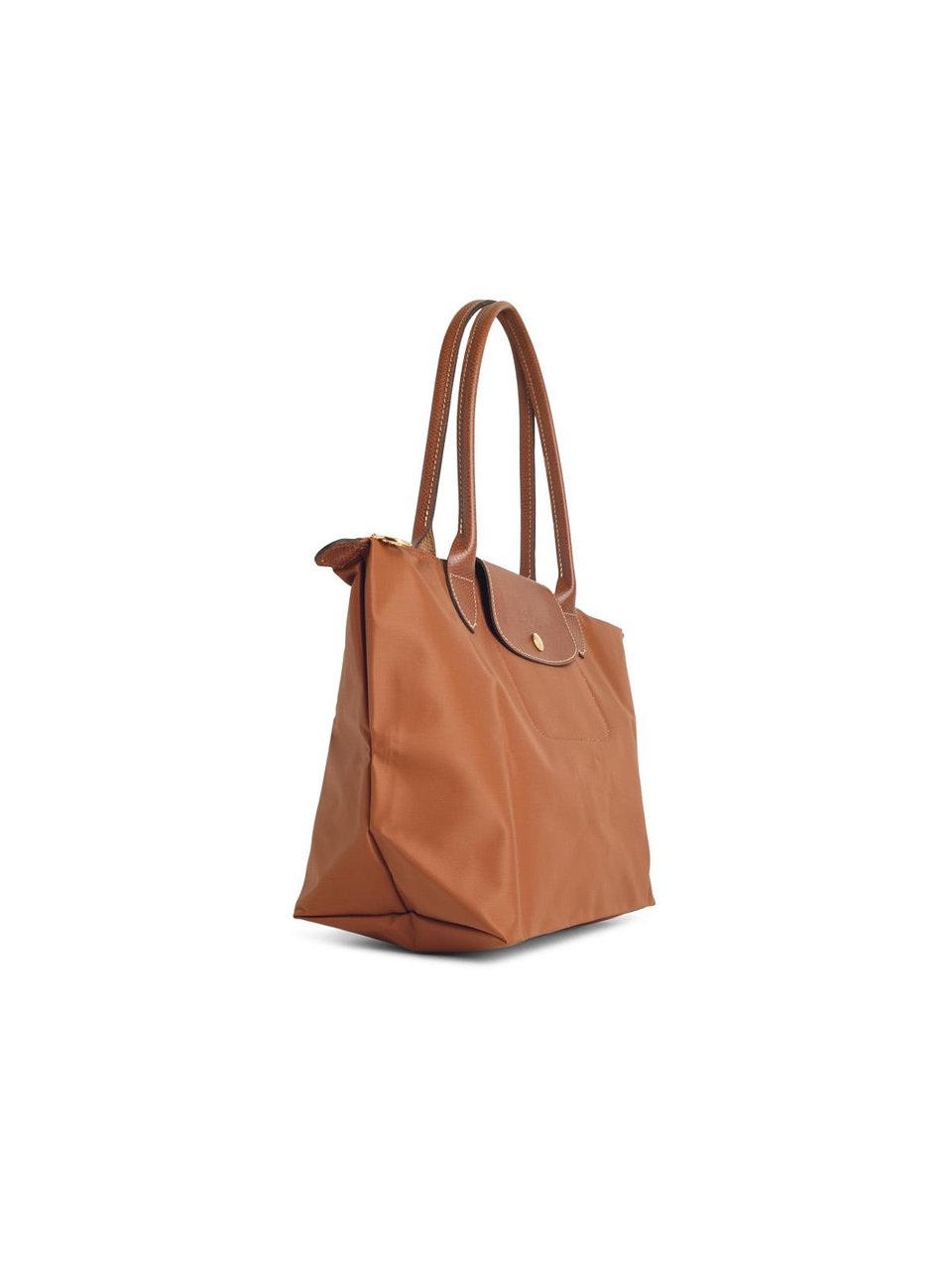 Longchamp 'M Le Pliage Original' Cognac Tela Shoulder Bag Bruin