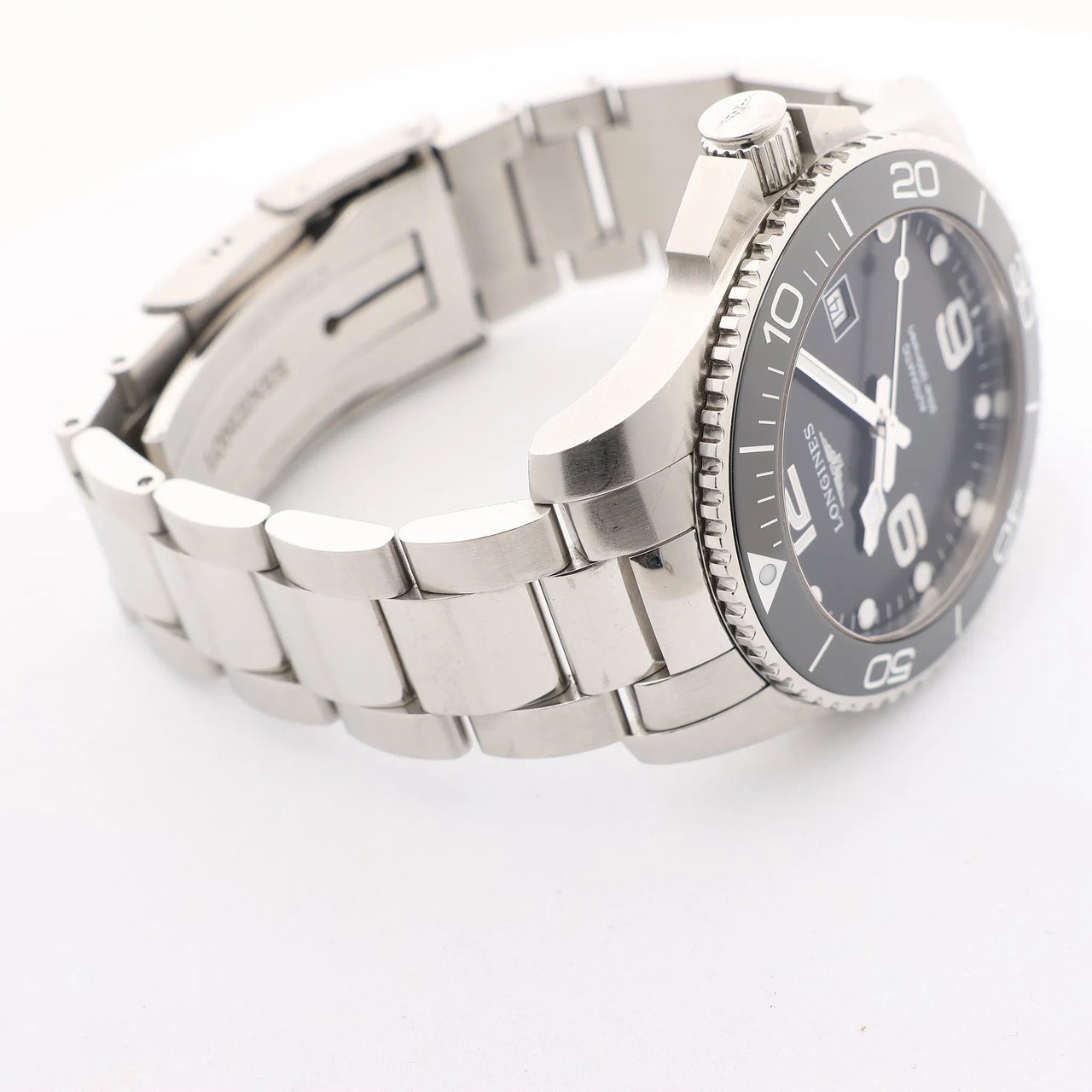 Longines Longines HydroConquest L3.782.4 51494820 SS AT Watch with Black Dial Zwart