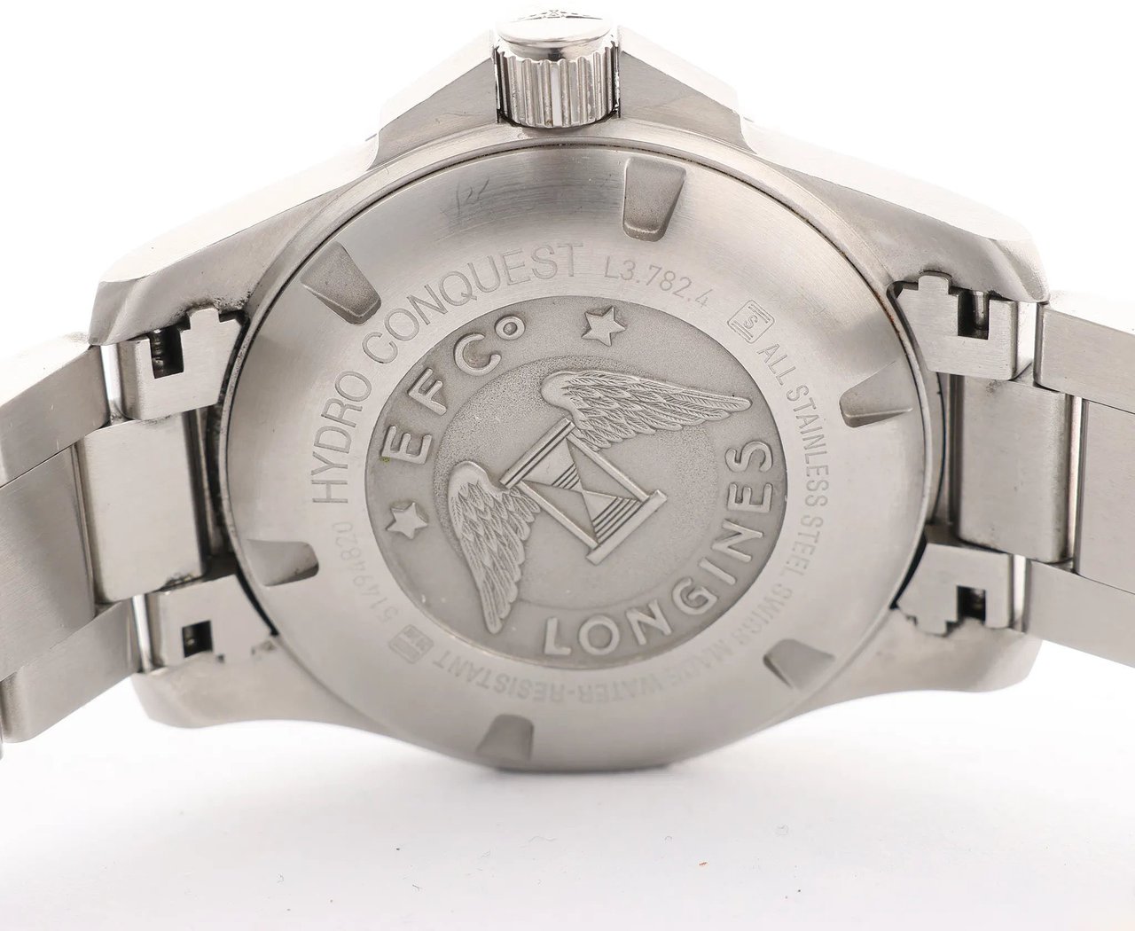 Longines Longines HydroConquest L3.782.4 51494820 SS AT Watch with Black Dial Zwart