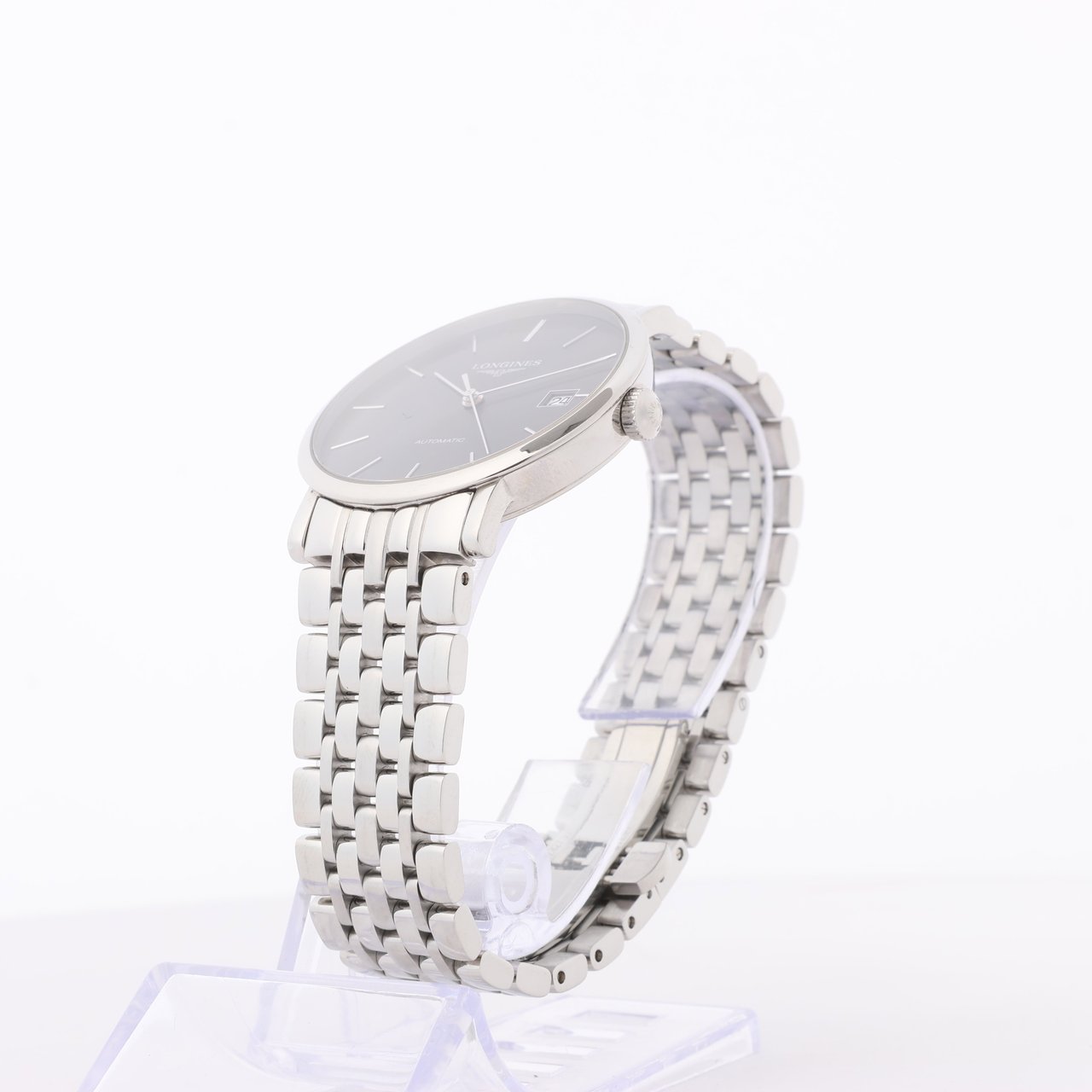 Longines Longines Elegant L4.810.4 44546292 SS AT Gray-Face Watch Grijs