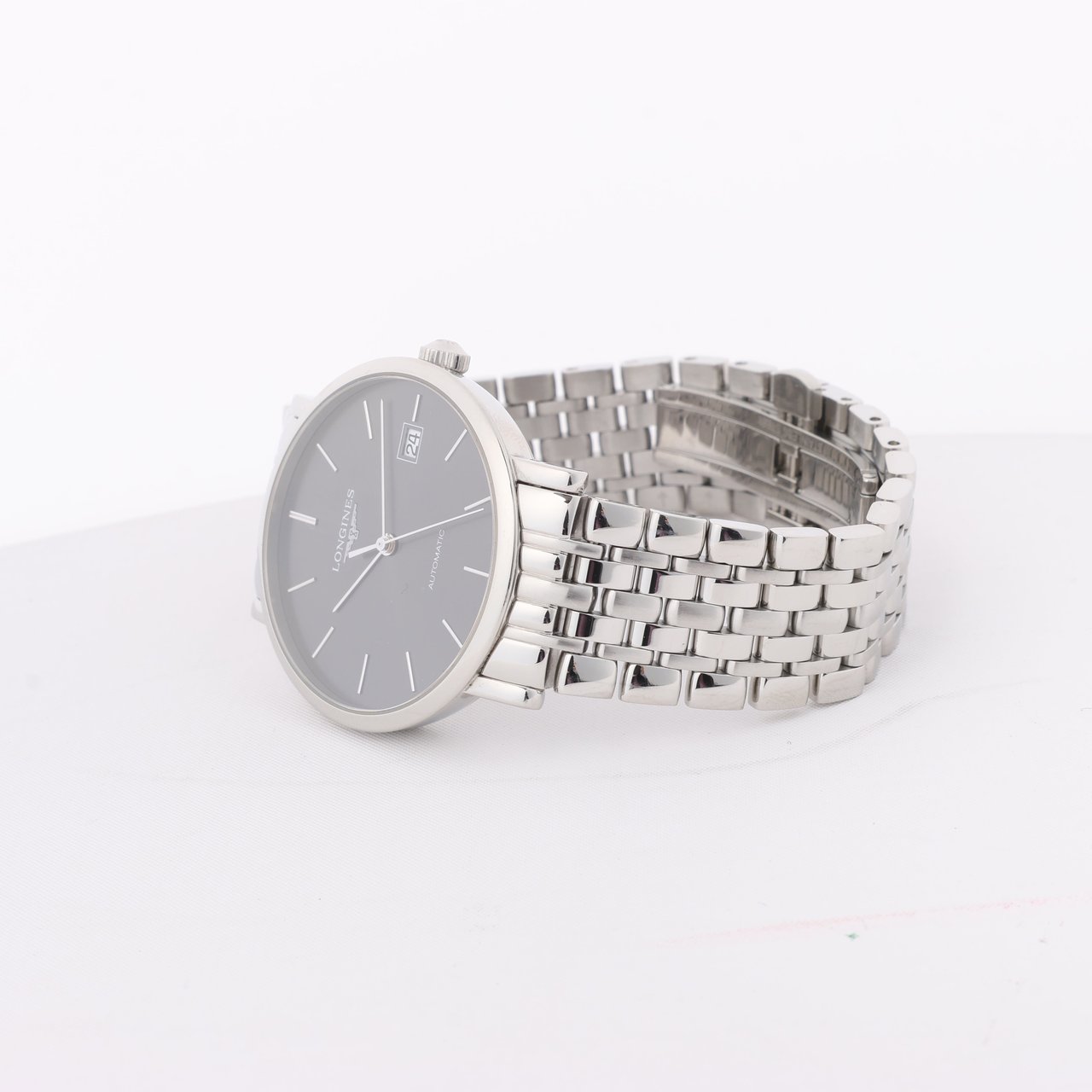 Longines Longines Elegant L4.810.4 44546292 SS AT Gray-Face Watch Grijs