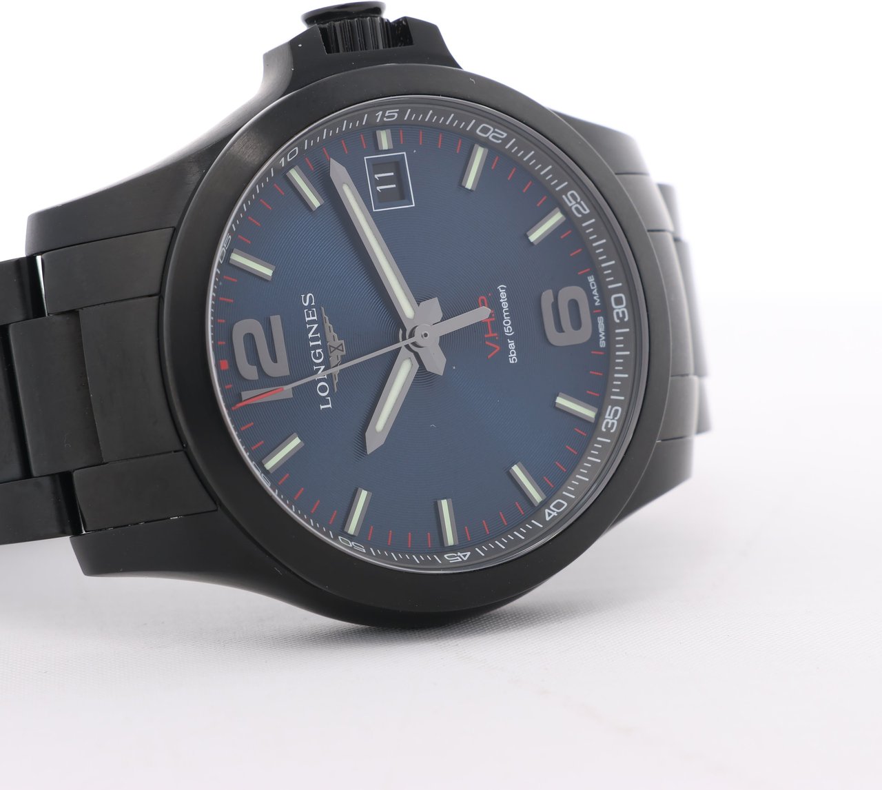 Longines Longines Conquest L3.716.2.96.6 46907518 SS QZ Blue-Face Watch Blauw