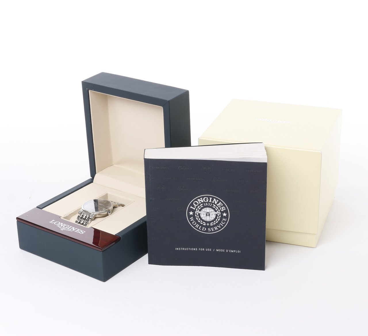 Longines Longines Elegant L4.810.4 44546292 SS AT Gray-Face Watch Grijs