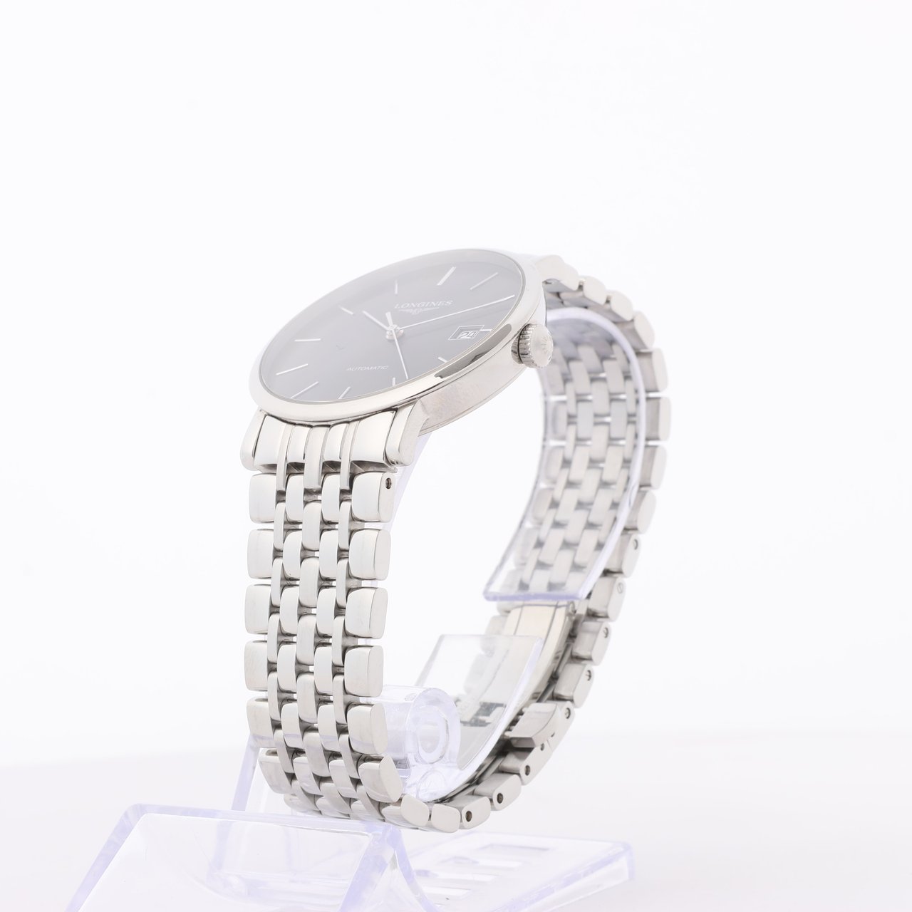 Longines Longines Elegant L4.810.4 44546292 SS AT Gray-Face Watch Grijs