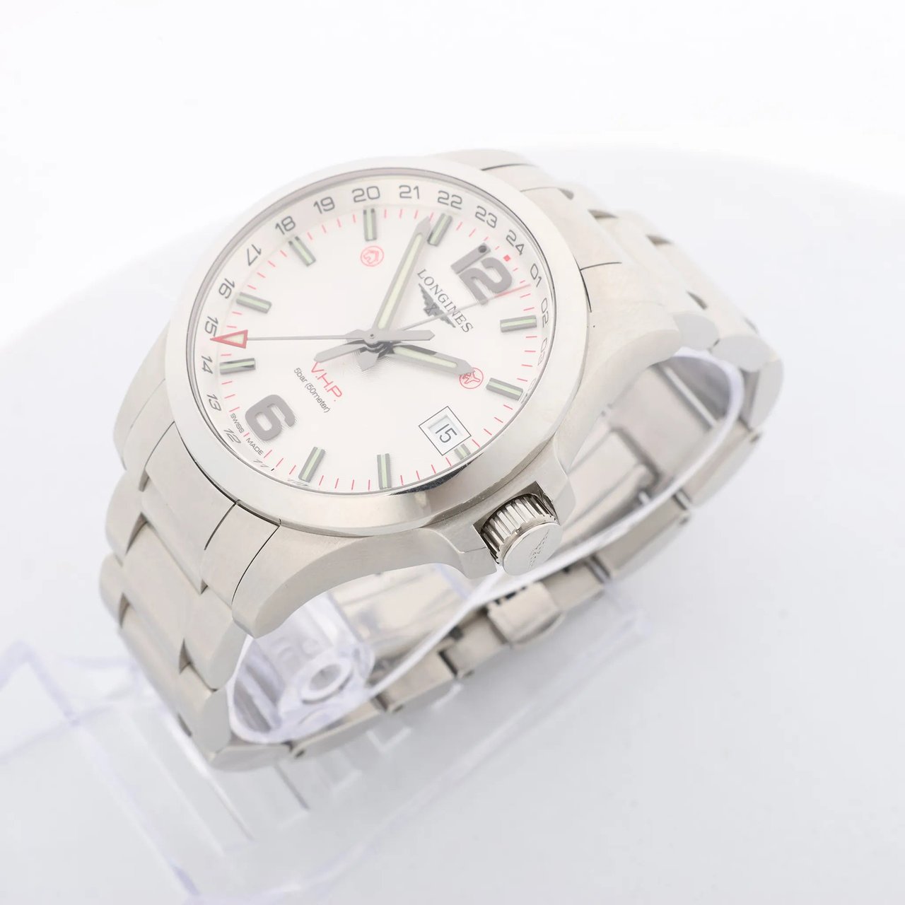 Longines Longines Conquest V.H.P. L3.718.4 49915376 SS QZ Watch with White Dial Divers