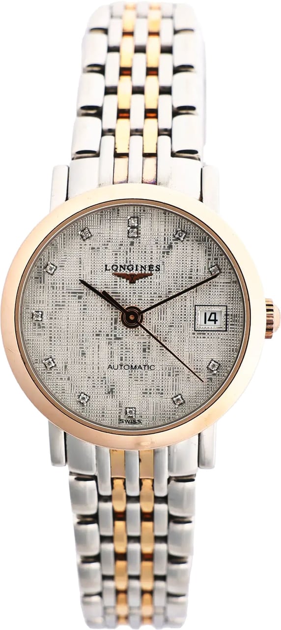 Longines Elegant L4.309.5 GP×SS AT Watch with Silver Dial Zilver