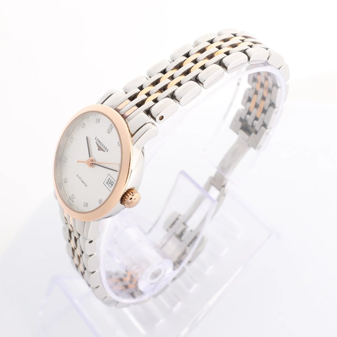 Longines Elegant L4.309.5 GP×SS AT Watch with Silver Dial Zilver