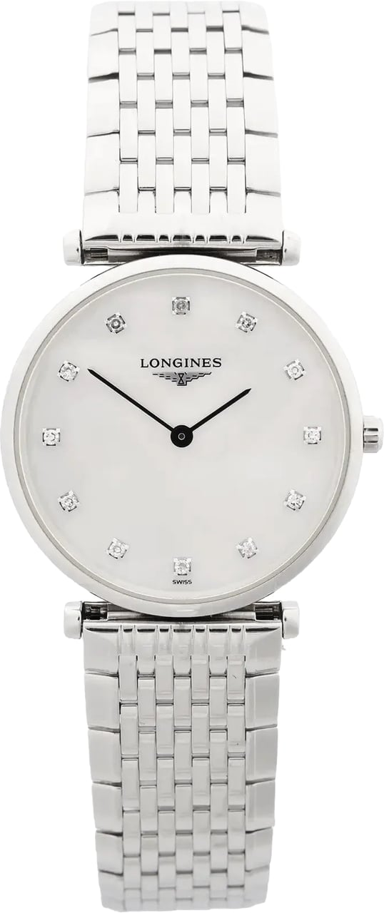 Longines La Grande Classique L4.512.4.87.6 53249318 SS QZ Watch with White Shell Dial Divers