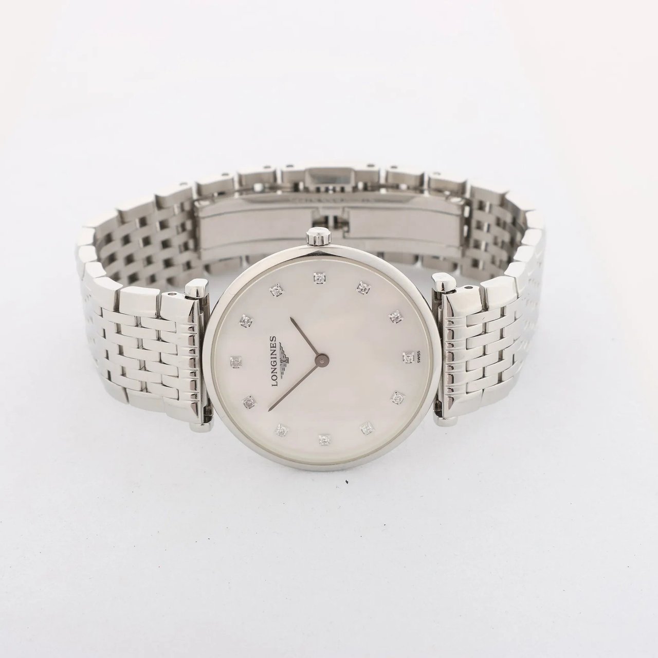 Longines La Grande Classique L4.512.4.87.6 53249318 SS QZ Watch with White Shell Dial Divers