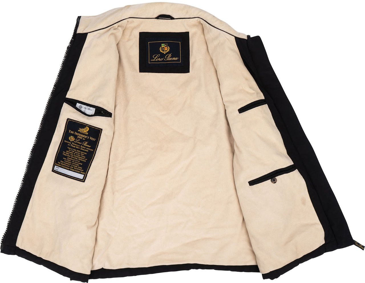 Loro Piana Loro Piana Nylon New Zealand Team Vest Weste (L) Zwart