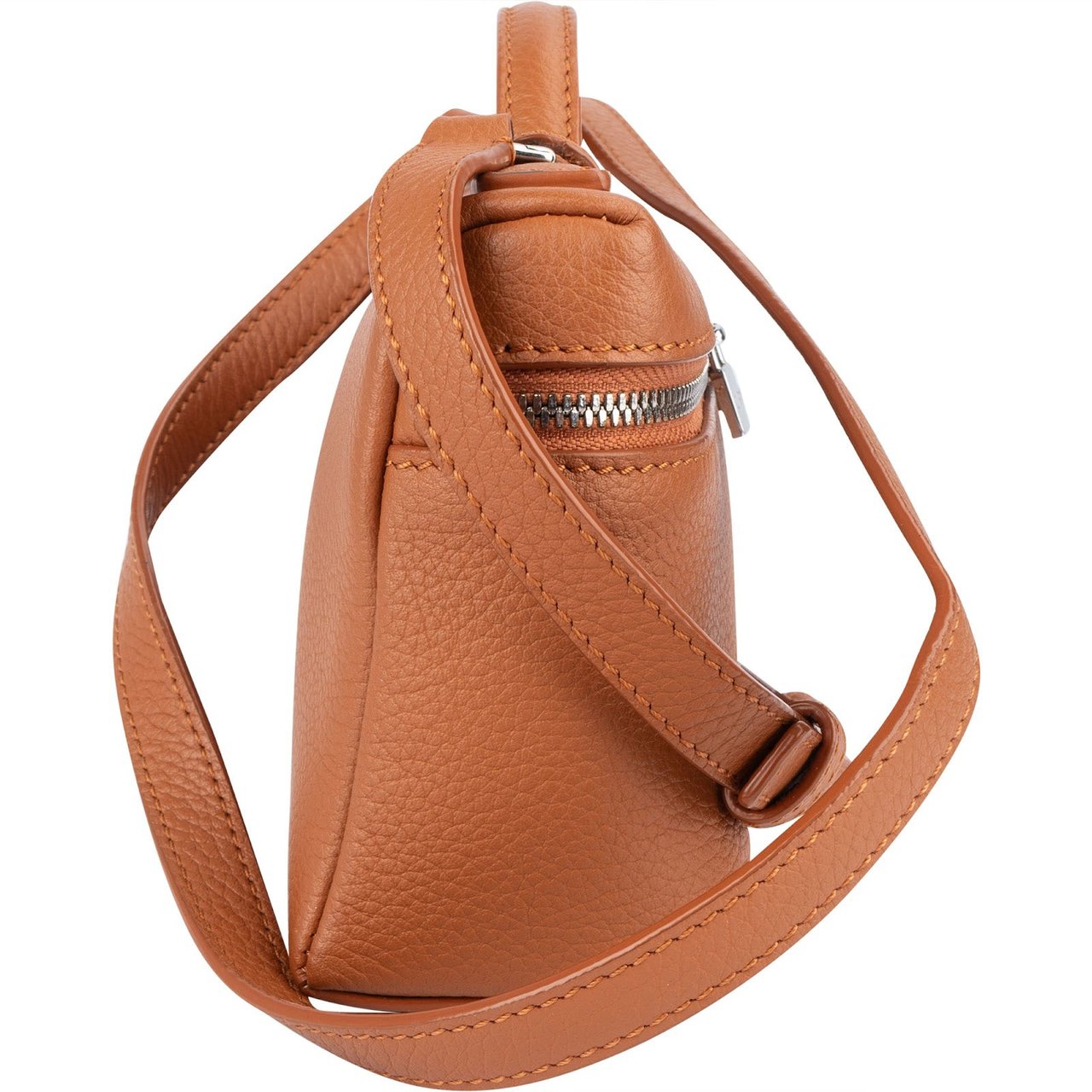 Loro Piana Loro Piana Grained Calfskin Pocket L19 Crossbody Bag Bruin
