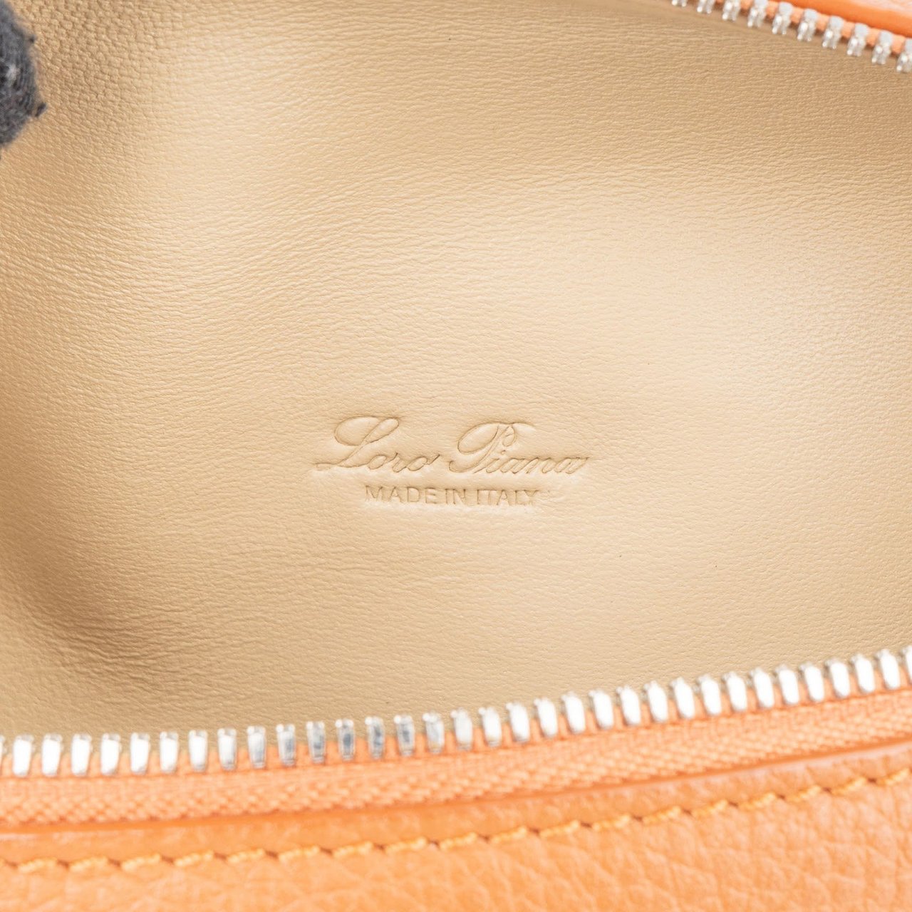 Loro Piana Loro Piana Grained Calfskin Pocket L19 Crossbody Bag Bruin