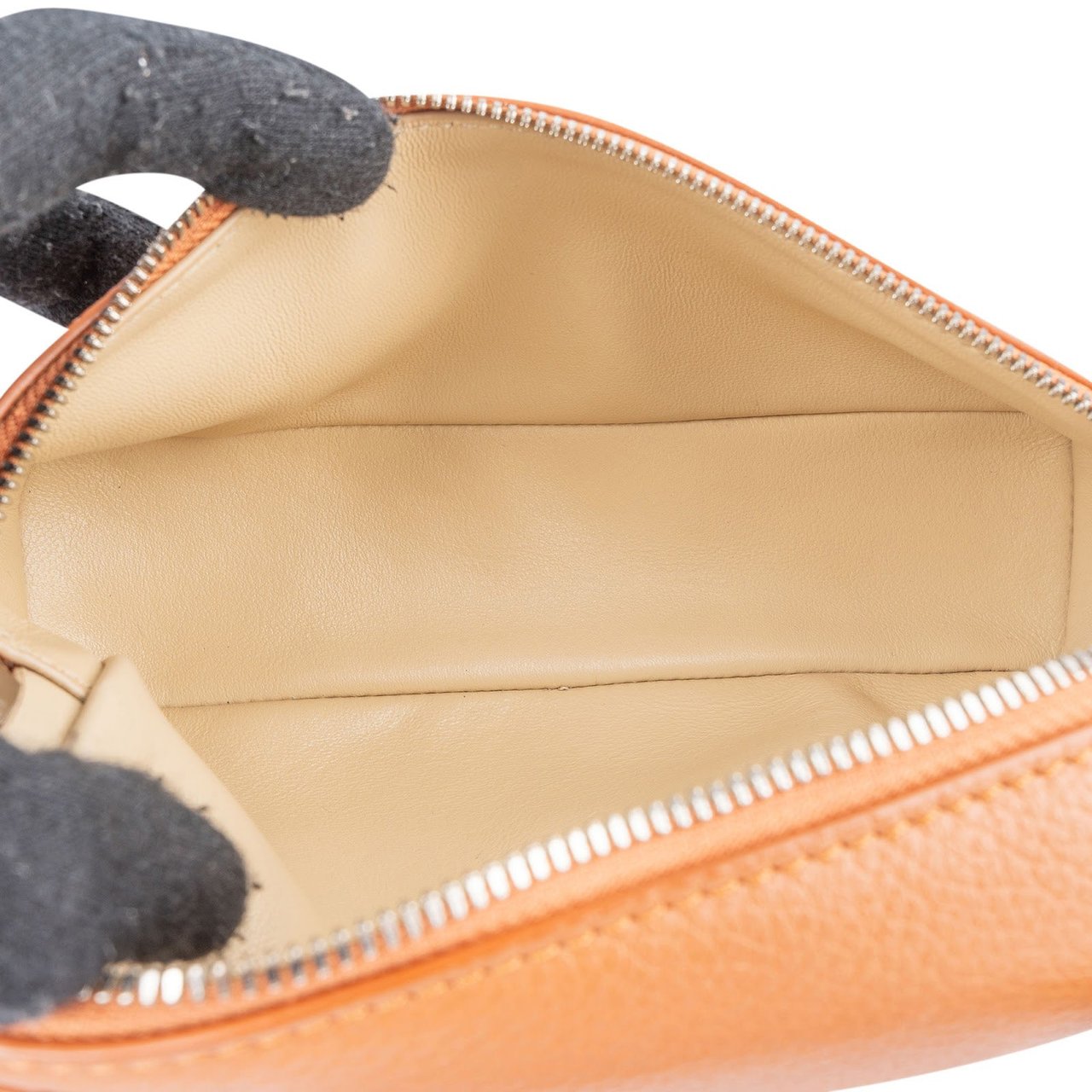 Loro Piana Loro Piana Grained Calfskin Pocket L19 Crossbody Bag Bruin