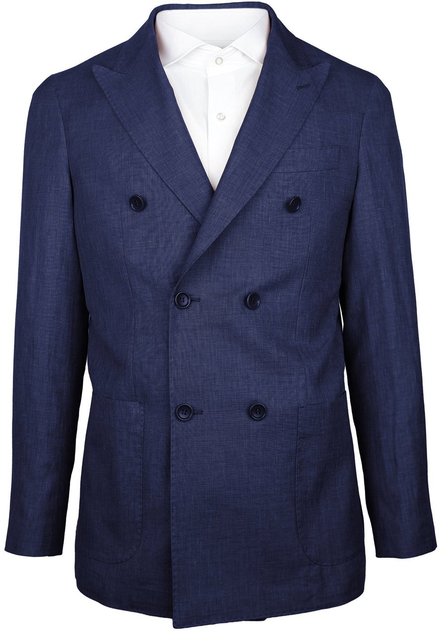 Loro Piana Jacket Summertime Lino Blauw