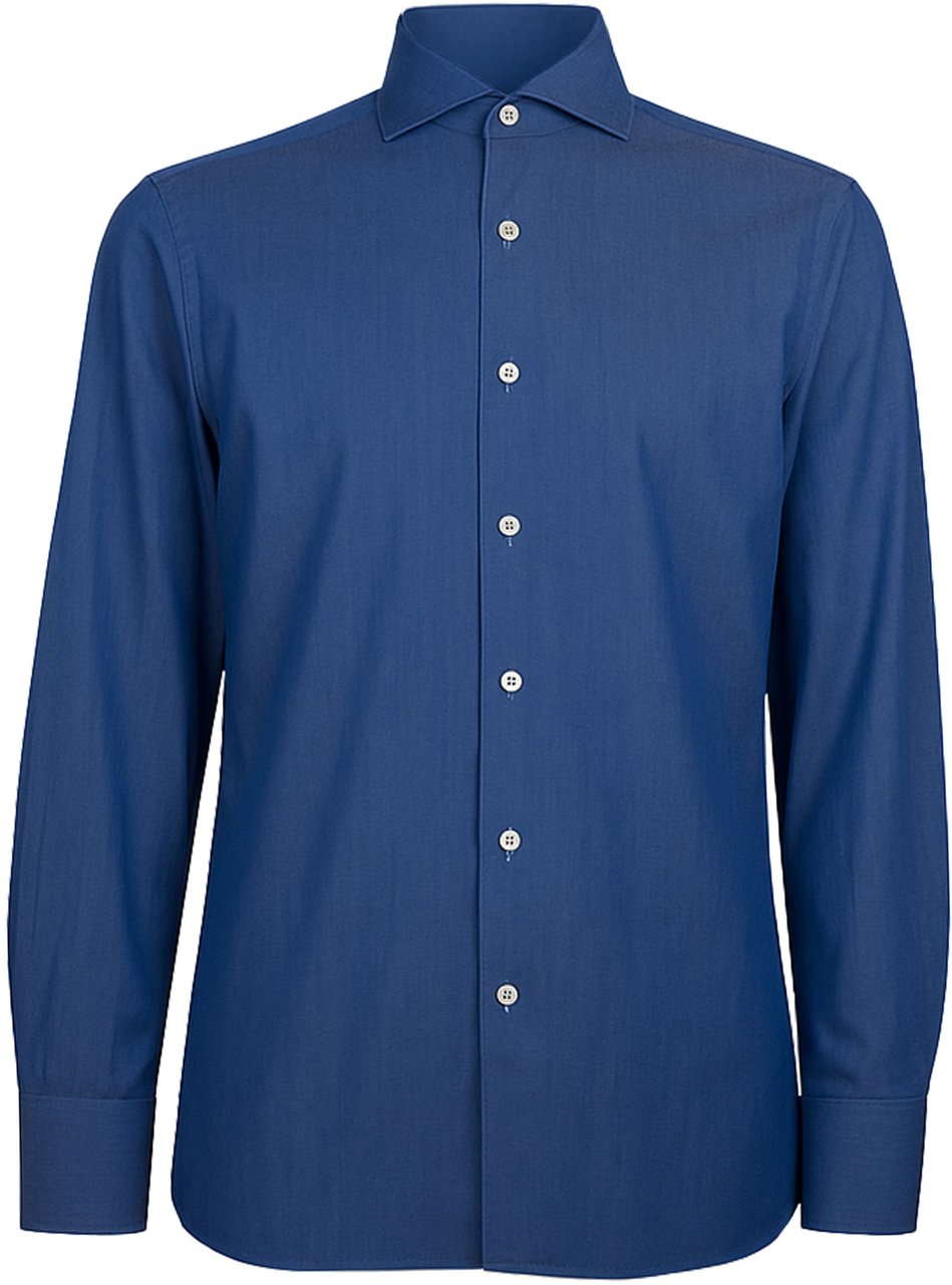 Loro Piana Shirt Manica Lunga Blauw