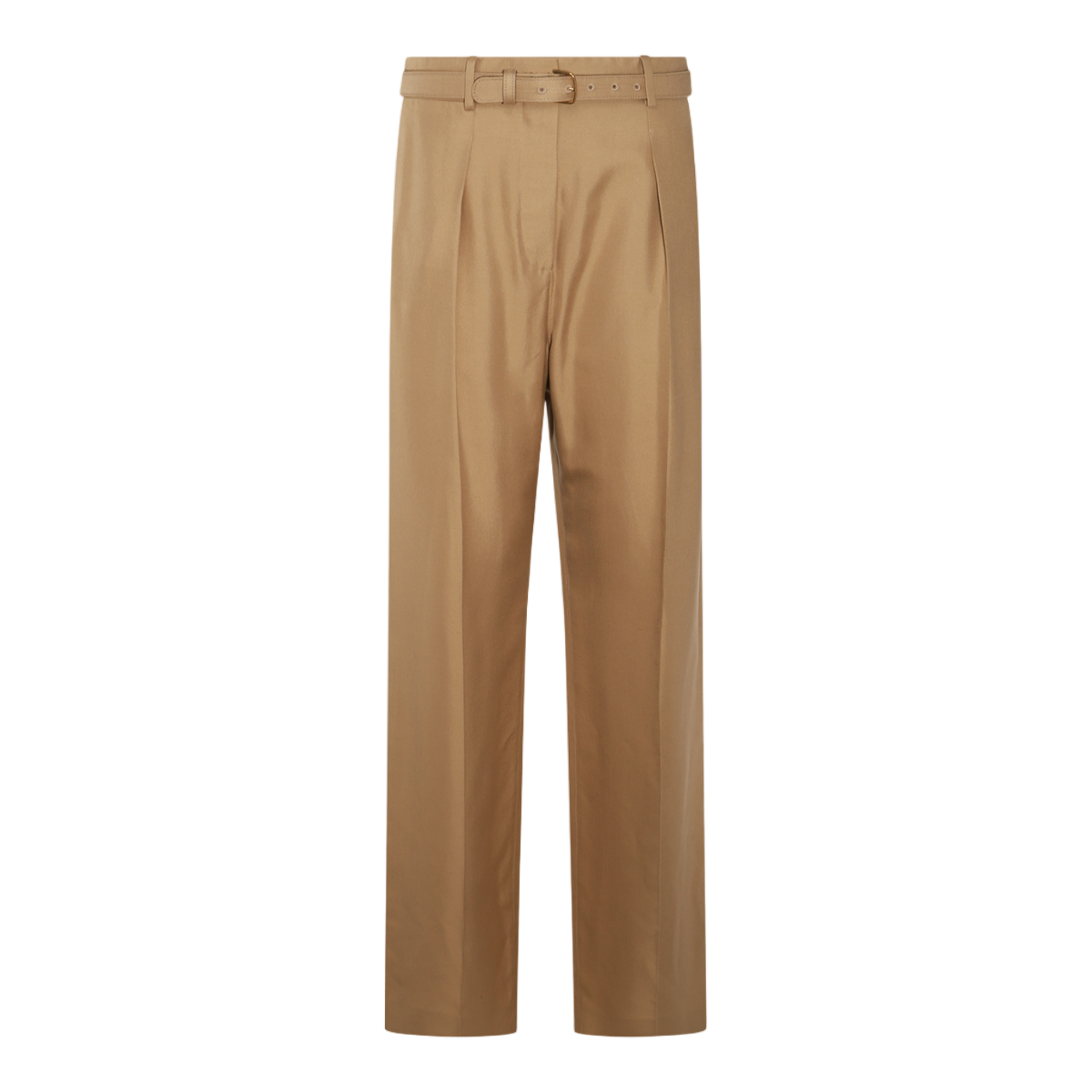 Loro Piana Straight-Leg Trousers With High Waist And Matching Belt Neutraal
