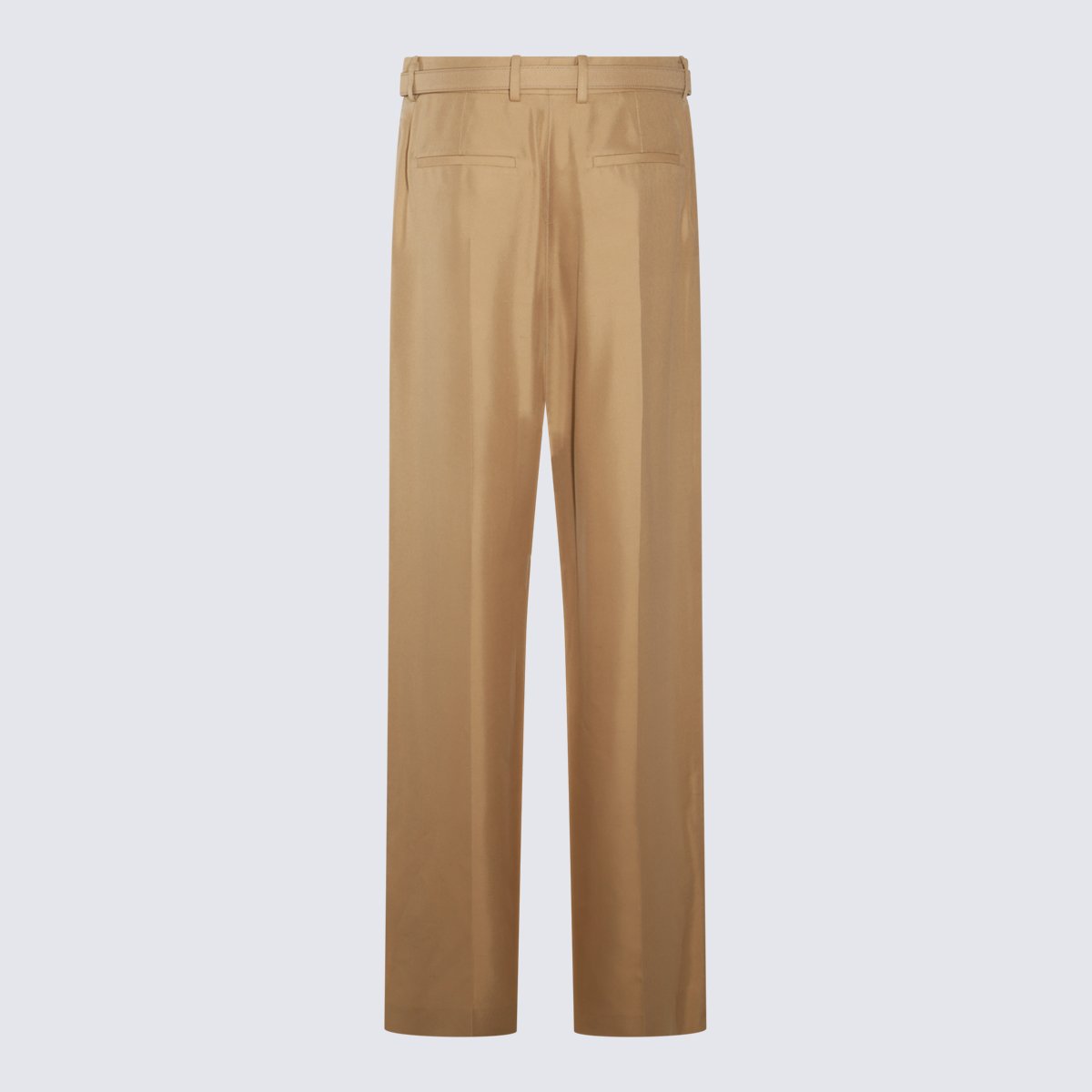 Loro Piana Straight-Leg Trousers With High Waist And Matching Belt Neutraal