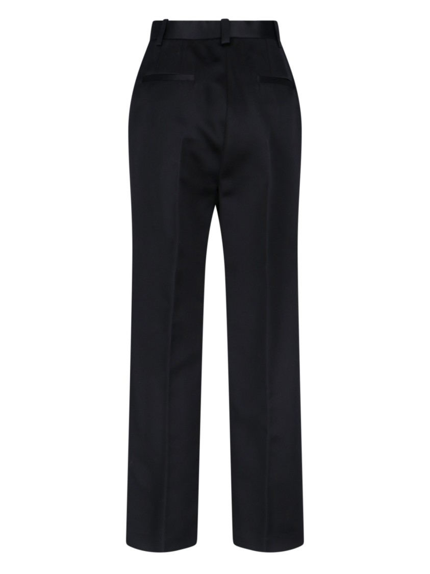 Loro Piana Straight-Leg Trousers, Black Zwart