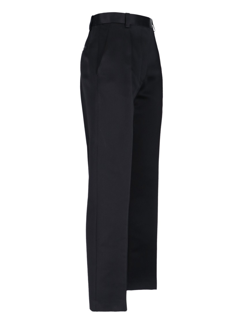 Loro Piana Straight-Leg Trousers, Black Zwart