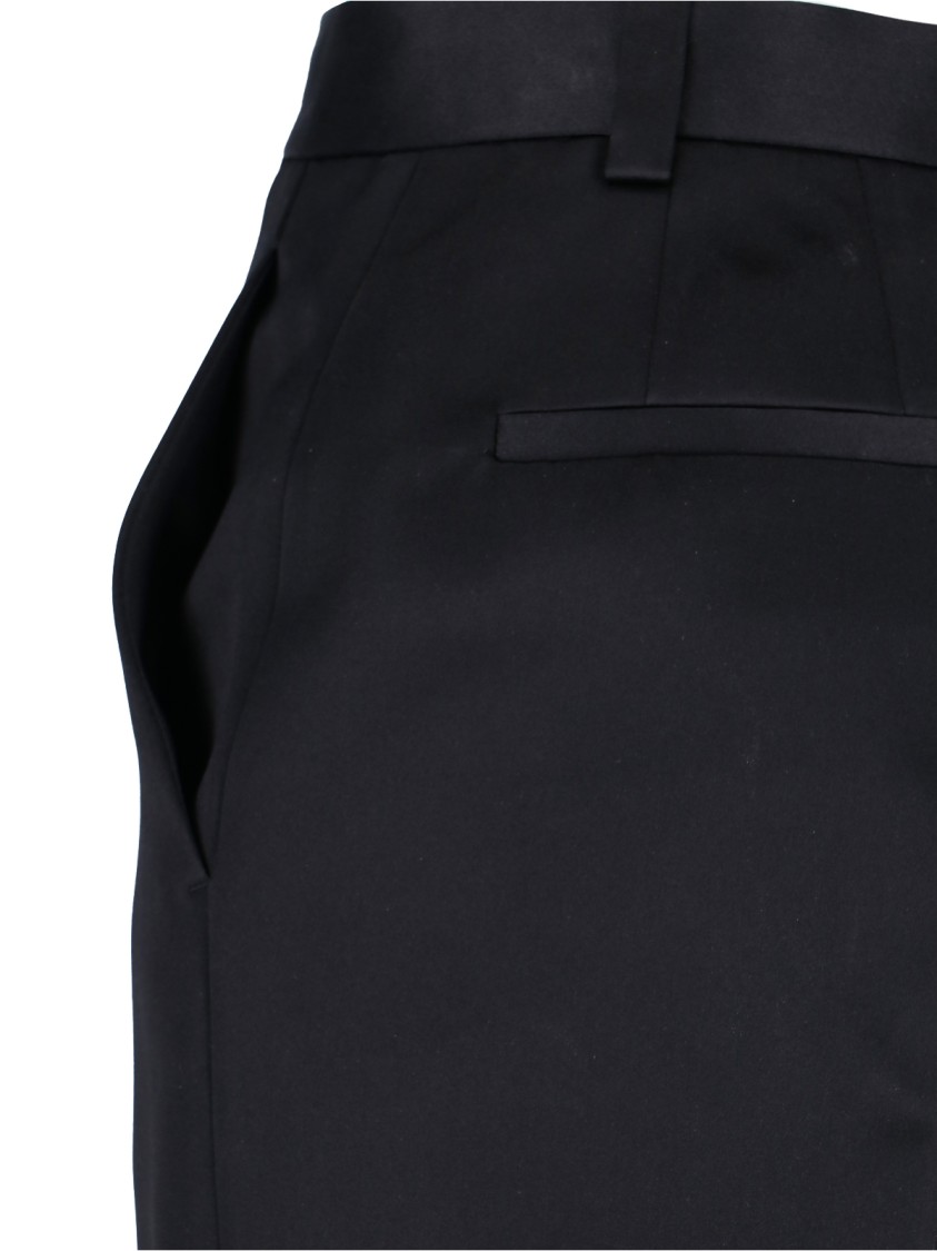 Loro Piana Straight-Leg Trousers, Black Zwart