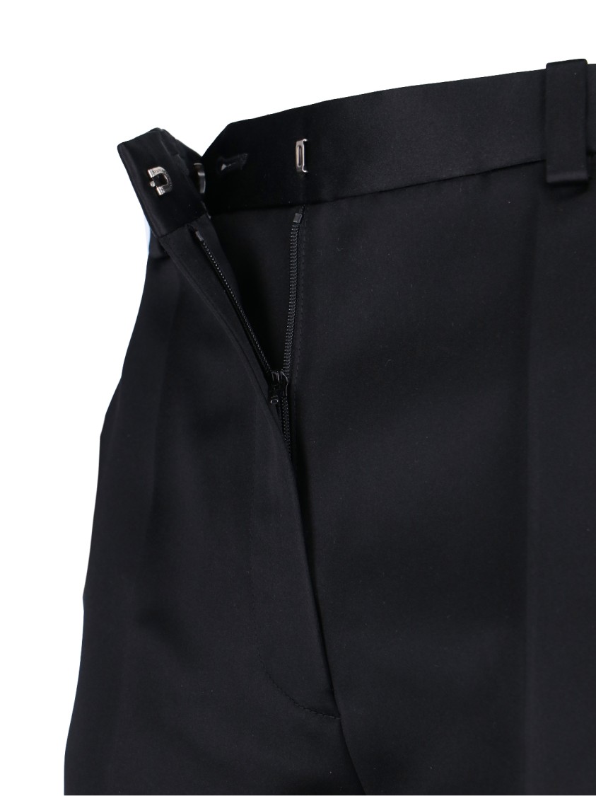 Loro Piana Straight-Leg Trousers, Black Zwart