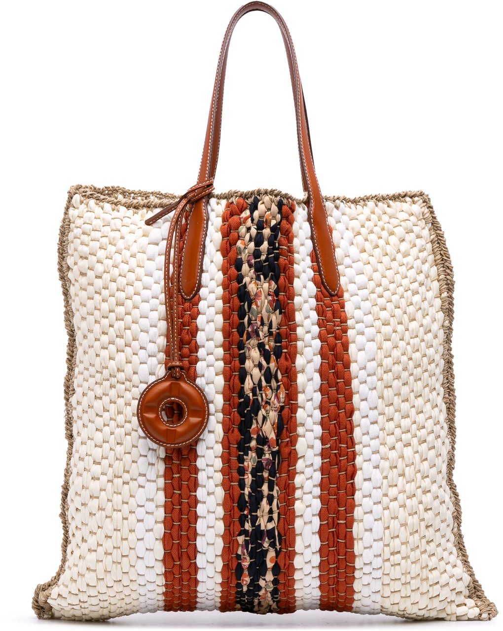 Loro Piana Crochet Wool and Silk Blossom Tote Bruin