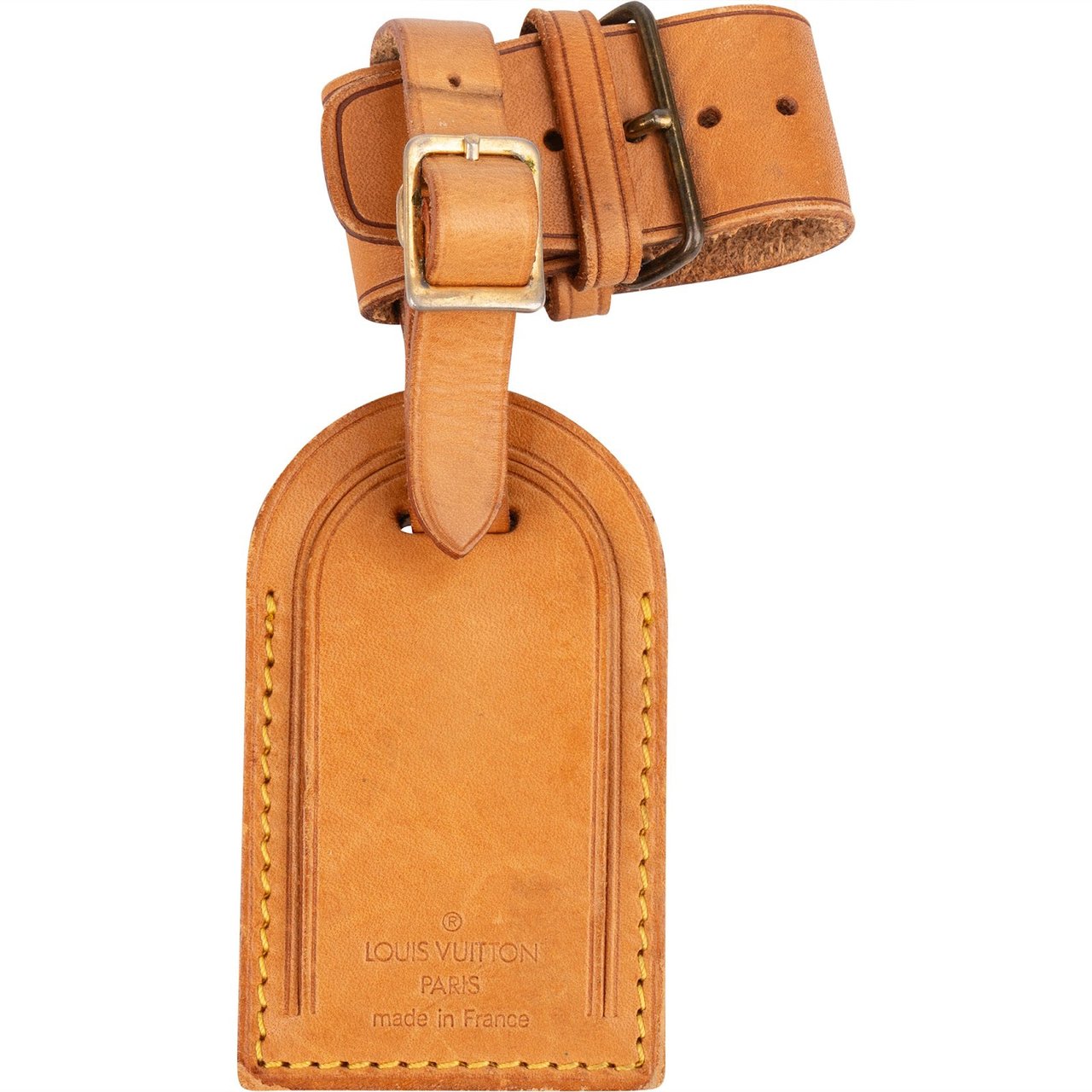 Louis Vuitton Louis Vuitton Vachetta Leather Luggage Tag Set Bruin