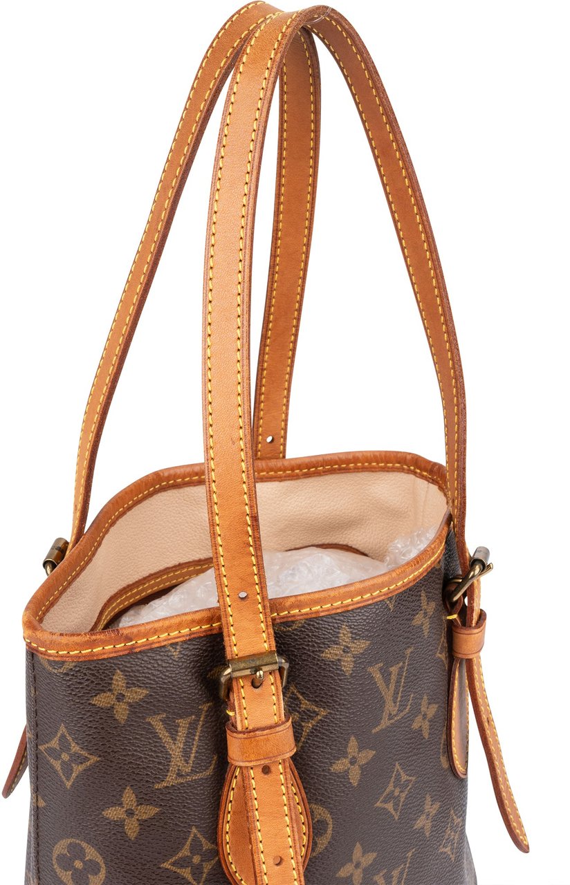 Louis Vuitton Louis Vuitton Monogram Canvas Bucket PM Handbag Bruin