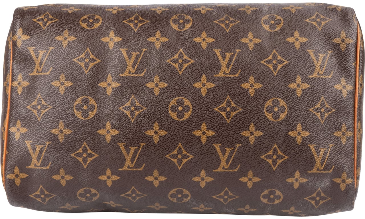 Louis Vuitton Louis Vuitton Canvas Monogram Speedy 30 Handbag Bruin