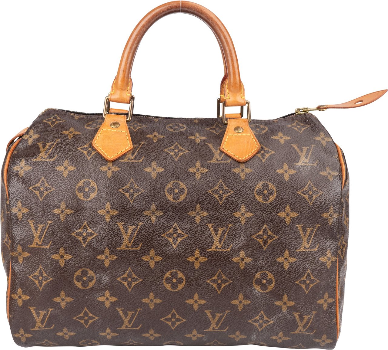 Louis Vuitton Louis Vuitton Canvas Monogram Speedy 30 Handbag Bruin