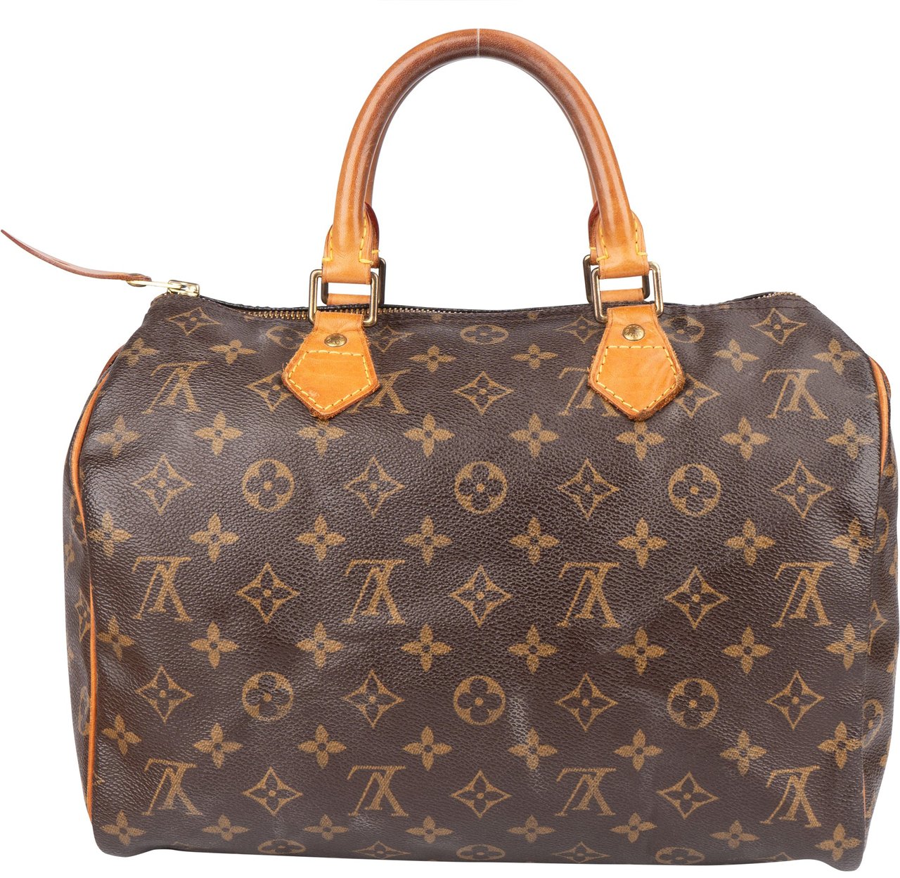 Louis Vuitton Louis Vuitton Canvas Monogram Speedy 30 Handbag Bruin