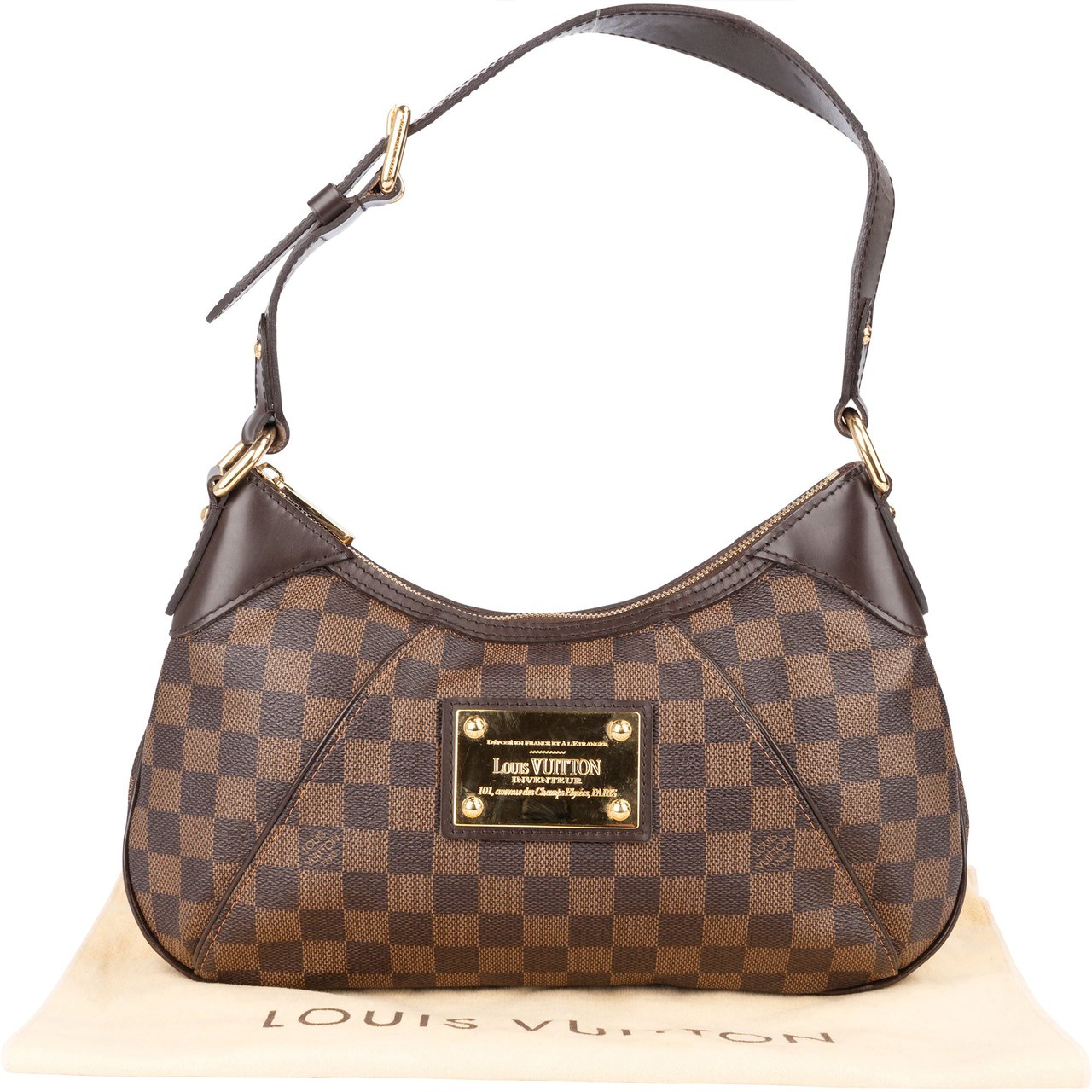 Louis Vuitton Louis Vuitton Damier Ebene Monogram Thames PM Handbag Bruin