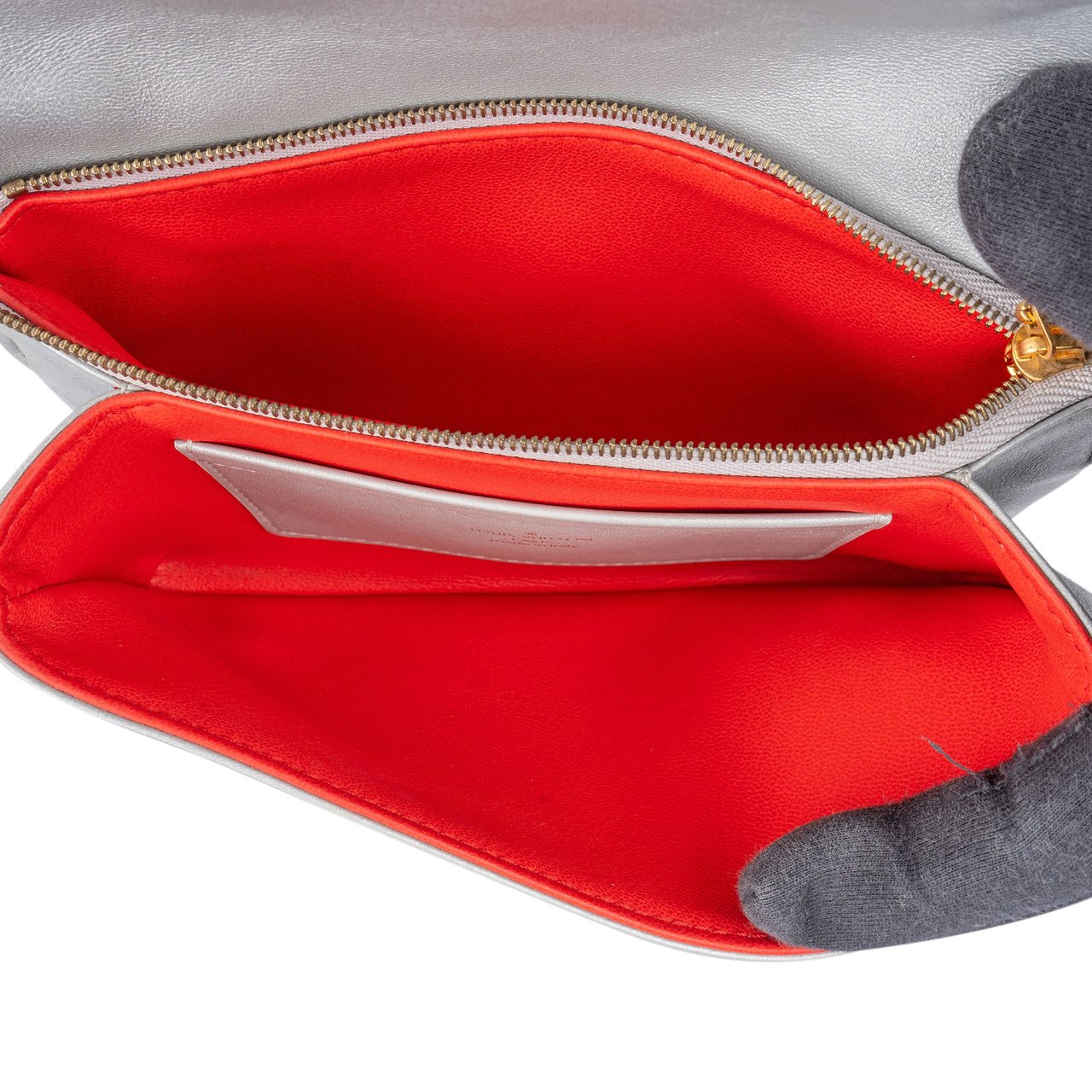 Louis Vuitton Louis Vuitton Embossed Leather Monogram Coussin Crossbody Bag Zilver