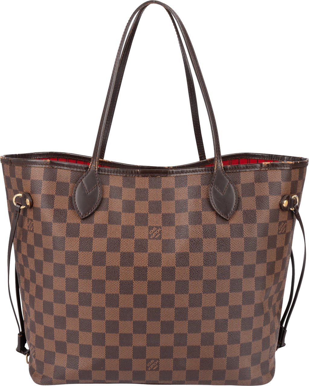 Louis Vuitton Louis Vuitton Damier Ebene Monogram Neverfull MM Shopper Handbag Bruin