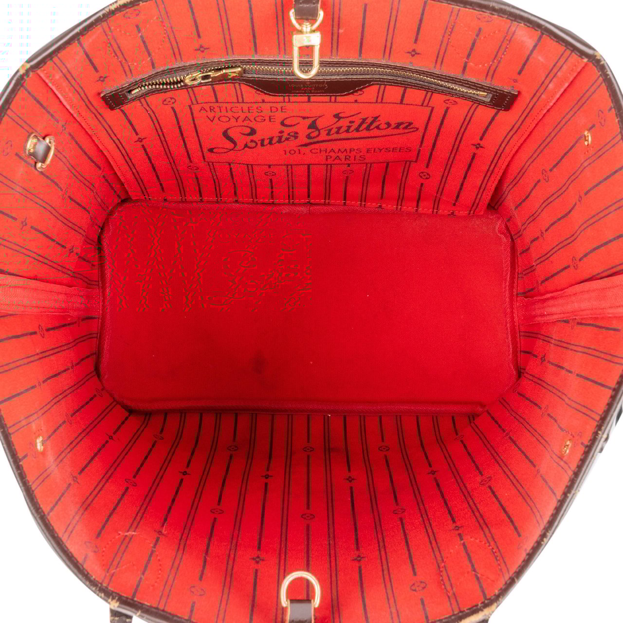 Louis Vuitton Louis Vuitton Damier Ebene Monogram Neverfull MM Shopper Handbag Bruin